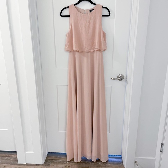 Lulus utterly enchanting flowy dress light pink - Picture 2 of 7